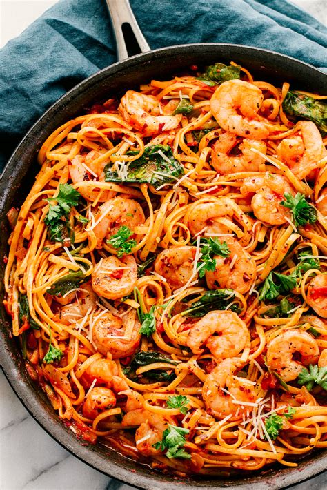 Rich in garlic, aromatic spices, zingy. Creamy Garlic Shrimp Pasta | The Food Cafe