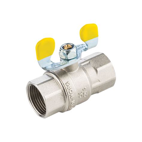 Full Bore Brass Ball Valve For Ngas With Butterfly Handle Mob 5 F F
