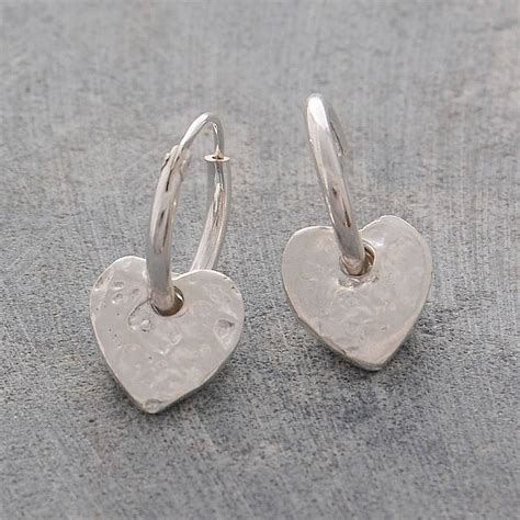 Silver Heart Hoop Earrings By Otis Jaxon | notonthehighstreet.com