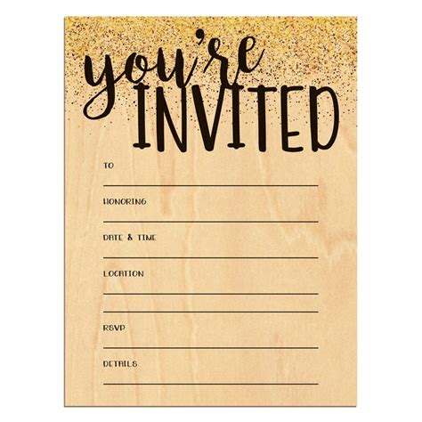 Create personalized photo cards and stationary at walgreens. Fill-in-the-Blank Invitation Cards set of 10 | Cards of Wood