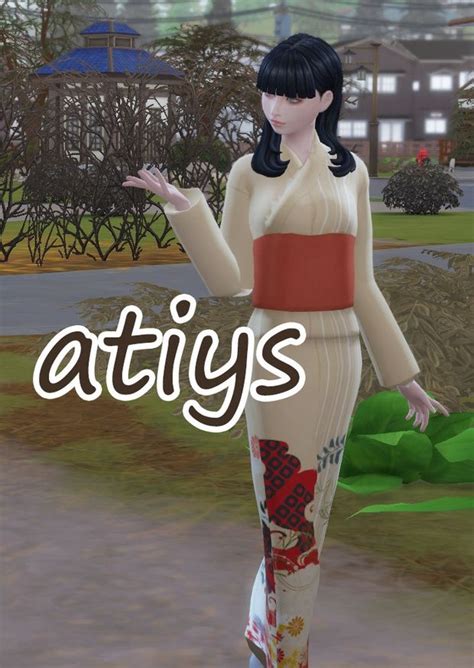 【atiys】traditional Kimono Atiys Sims On Patreon In 2021 Traditional