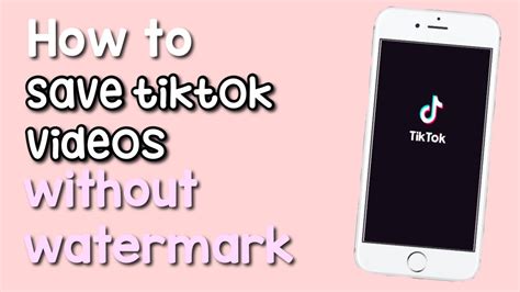 How To Save Tik Tok Videos Without Watermark Miaandcoco Youtube