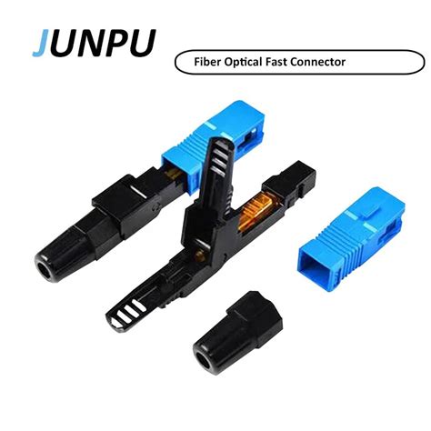 Junpu Pcs Lot Sc Optic Fiber Quick Cold Connector Ftth Sc Single Mode Optical Fiber Sc Fast