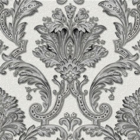 68 top dark grey wallpapers , carefully selected images for you that start with d letter. Silver Grey Damask Wallpaper A2-140P04 | Decor City