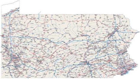 Pennsylvania Map Digital Vector Creative Force