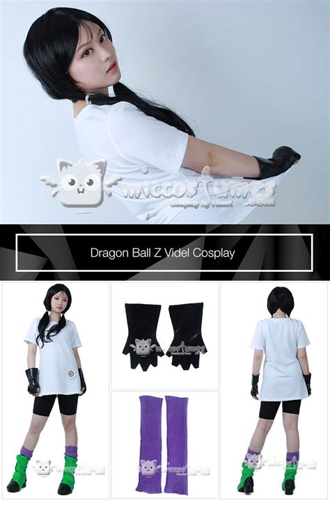 Dragon Ball Z Videl Cosplay Costume With Gloves And Shoe Covers Cosplay Costumes Shoe Covers