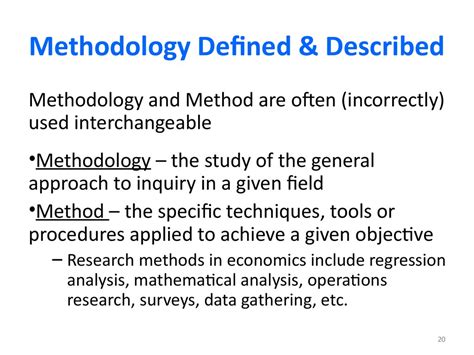 Your methodology section appears immediately after the literature review in your dissertation, and should flow organically from it. Research and Methodology. Lecture 2 - презентация онлайн