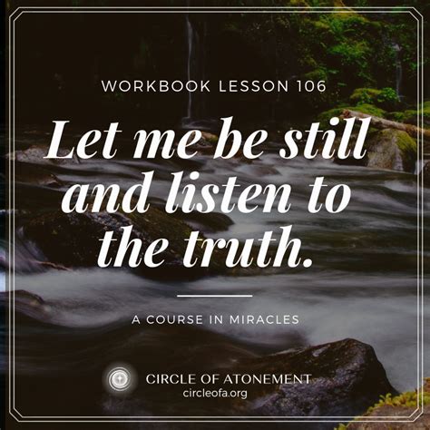 Workbook Lesson 106 CE Edition A Course In Miracles Iyanla Vanzant A