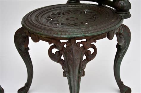 Pair Of Antique Victorian Cast Iron Garden Chairs Marylebone Antiques