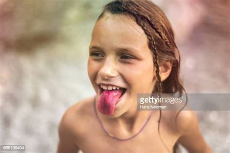 Girls With Long Tongues Bildbanksfoton Och Bilder Getty Images
