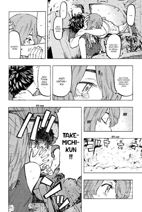 Menonton berita, takemichi hanagaki mengetahui bahwa pacarnya dari sekolah menengah, hinata tachibana, telah meninggal. Tokyo Revengers Chapter 33 - Kiryuu