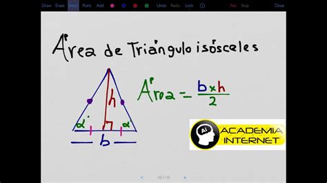 Formula Para Calcular El Area De Un Triangulo Isosceles Printable