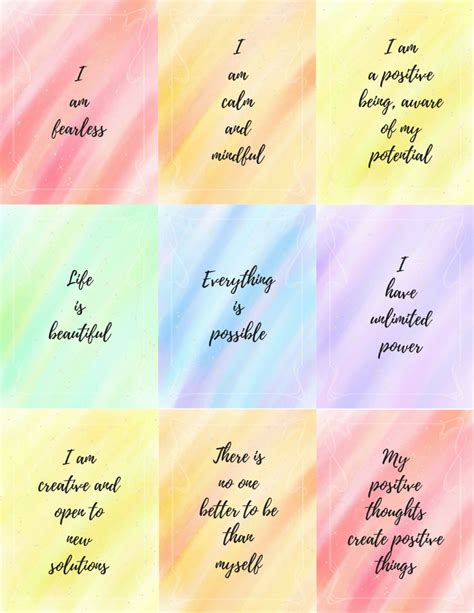 Free Printable Affirmation Cards Printable Templates By Nora