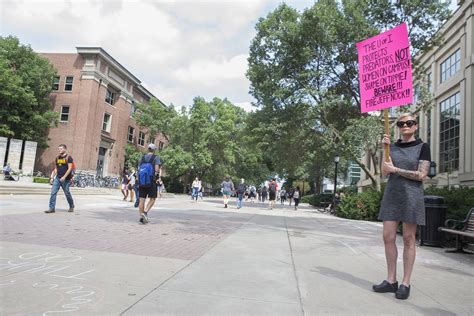 protest targets ui lecturer citing harassment warning the daily iowan