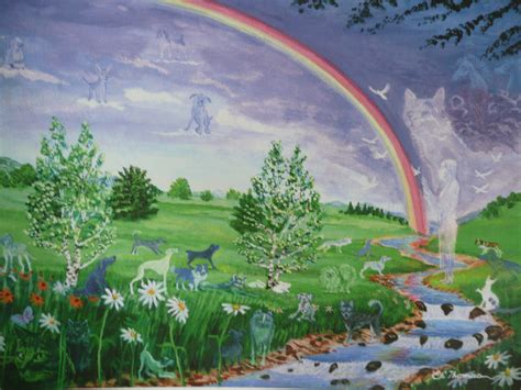 Rainbow bridge is a famous poem about what happens to pets after they die. Rainbow Bridge Pet art Native american art print dog cat