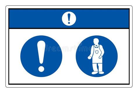 Notice Wear Protective Clothing Symbol Sign Vector Illustration