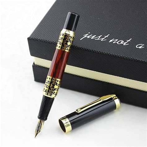 High Quality Red Pattern Iraurita Fountain Pen Luxury Full Metal Golden
