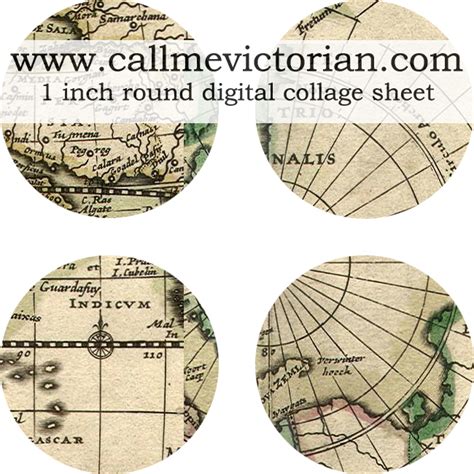 Free Vintage Maps Digital Collage Sheet Preview Call Me Victorian