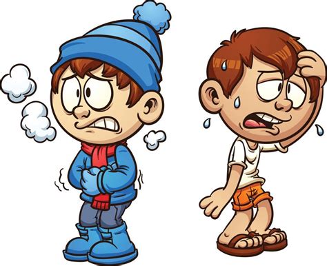 Hot And Cold Comparison With Visuals Cold Clipart Cartoon Drawings