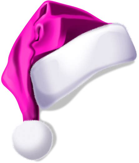 Download Pink Santa Hat Png Png Christmas Hat Clipart 5288153