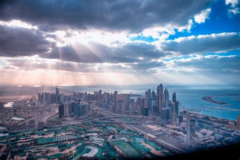Dubai Uae December 10 2016 Aerial View Of Downtown Dubai From