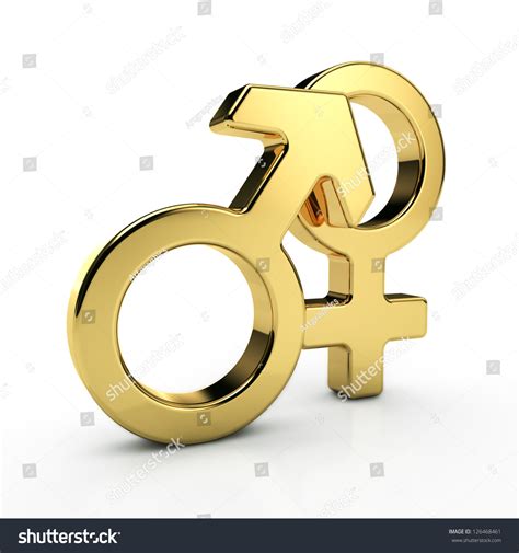 Male Female Sex Symbols Golden Isolated Stock Illustration 126468461
