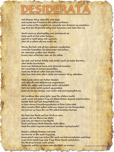 Collection of sourced quotations from desiderata (1927) by max ehrmann. Pin auf Desiderata, by Max Ehrmann