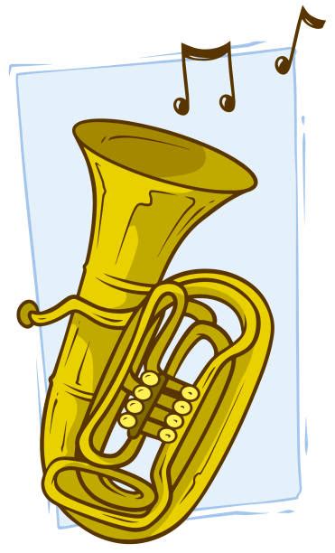 Cartoon Of Funny Tuba Illustrations Royalty Free Vector Graphics