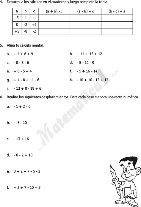 Conjunto De Los Numeros Enteros Ejercicios Pdf