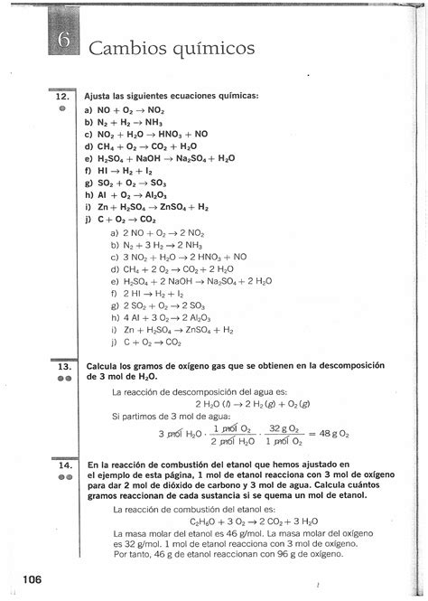 Solucionario Fisica Y Quimica 3 Eso Santillana Chemistry Basics