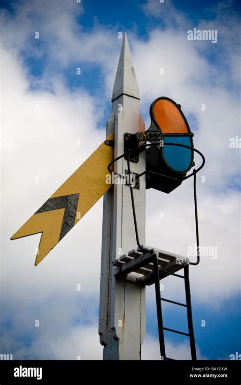 Old Semaphore Railway Signal Stock Photo Alamy
