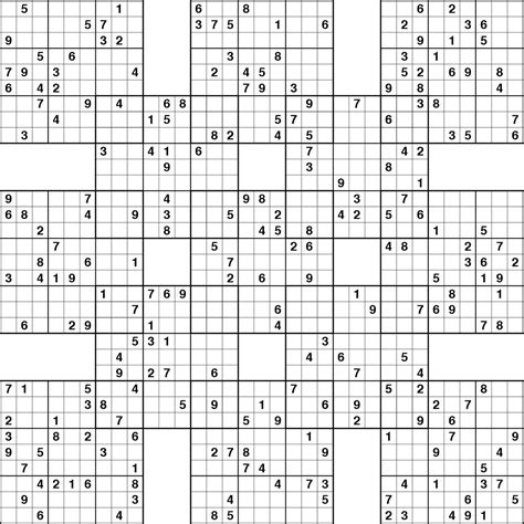 Free Printable Sudoku High-Five Puzzles - Sudoku Printable
