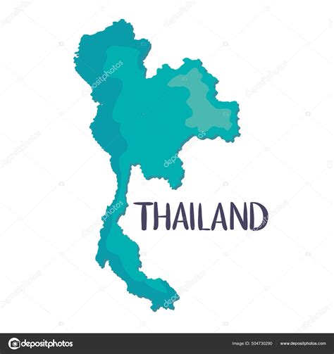Tailandia mapa azul Vector de stock #504730290 de ©yupiramos