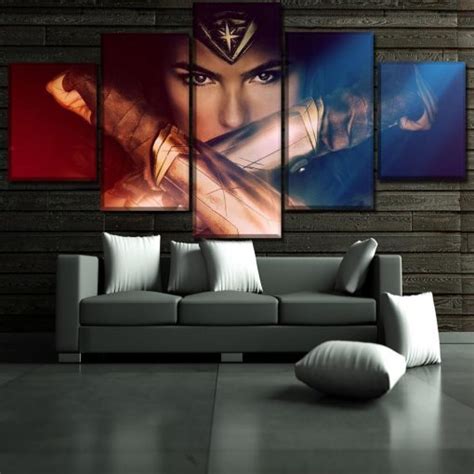 Wonder Woman 5 Panel Canvas Art Wall Decor Canvas Storm