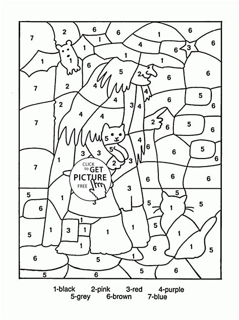 Phenomenal coloring pages online printable. Color by Number Halloween coloring page for kids ...