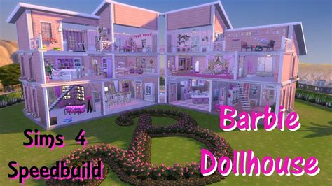The Sims 4 Speed Buildbarbie Dollhouseno Cc Youtube