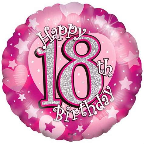 Individual balloons must be purchased in an amount greater than $30.00 for delivery. Balloons 18th Birthday Pink Balloon £9.95
