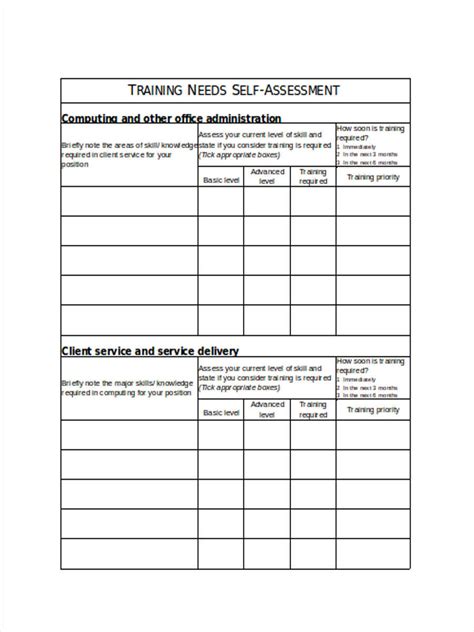 Free 29 Needs Assessment Forms In Ms Word Pdf Excel