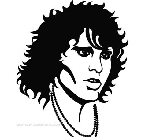 Jim Morrison Free Vector Portrait Eps Uidownload