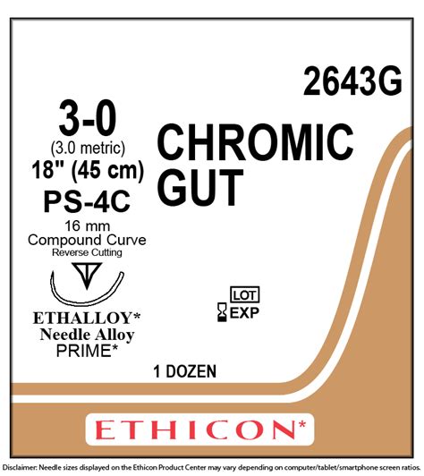Ethicon 2643g Surgical Gut Suture Chromic