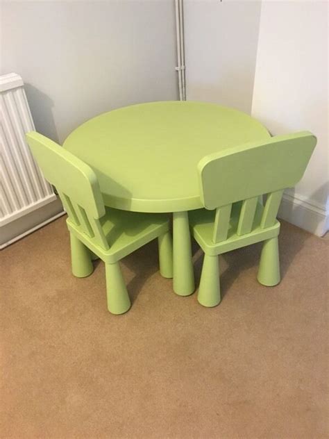 How to choose your dining room set buying guide. IKEA mammut green round table & 2 chairs | in Brighton ...
