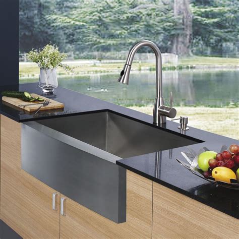 The sink is also resistant to. 33 inch Farmhouse Apron Single Bowl 16 Gauge Stainless ...