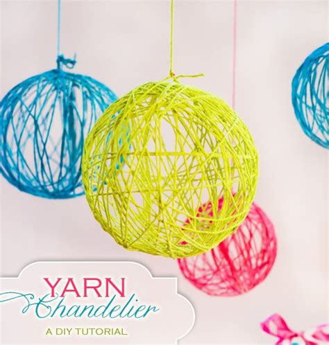 Once you have prepared the balls of yarn it is time to create the base of the tree for. DIY Tutorial: Creative Yarn Chandelier // Hostess with the ...