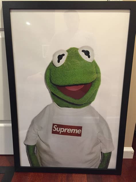 Supreme Supreme Kermit The Frog Framed Poster Print 24 X 36 Box Logo
