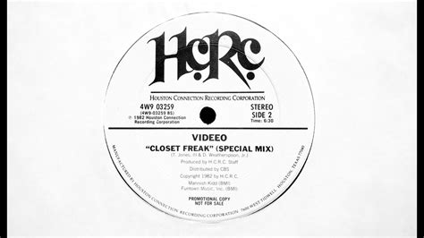 Videeo Closet Freak Special Mix 1982 Youtube