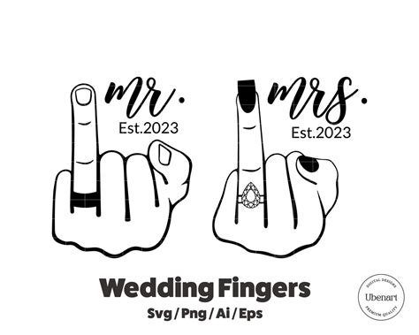 Wedding Finger Svg Engaged Finger Svg Wifey Diamond Ring Etsy