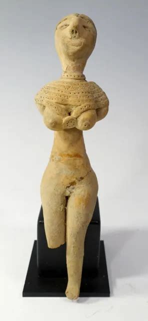 Reproduction Indus Valley Mehrgarh Pottery Seated Fertility Nude Female