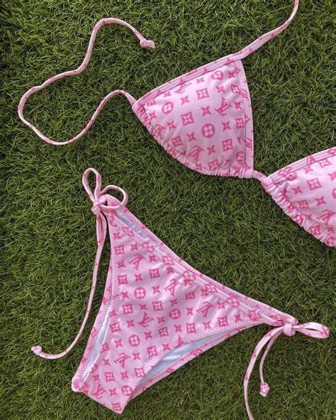 louis vuitton bikini pink lv shipping worldwide y2k bikini luxury fashion bikinis pink bikini