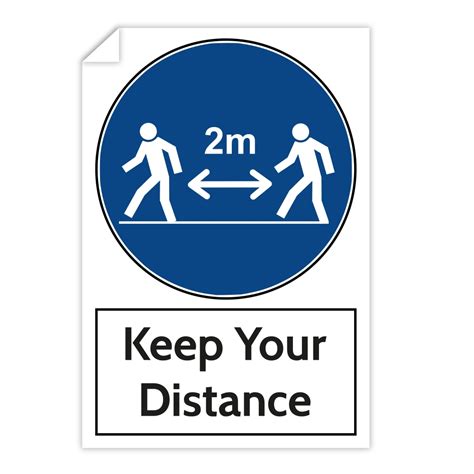 Keep Your Distance Social Distancing Sign Superstickers