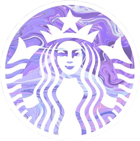 Purple Starbucks Trendy Liquidyeffect Sticker By Amuraart